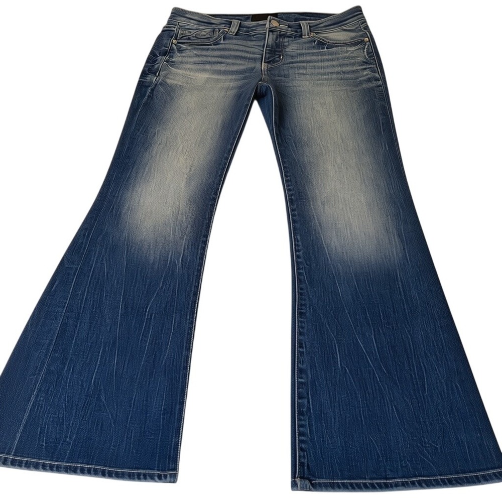 Buckle Black Jeans Women 28 Blue no. 53  Flare Fit Bootcut Whiskered Wide Leg